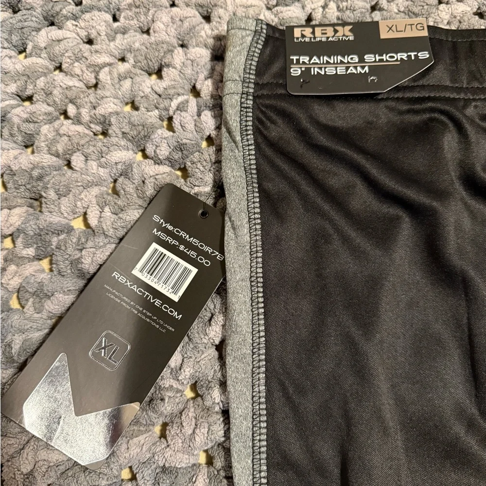 RBX Black and Gray Athletic Shorts - Picture 3 of 7